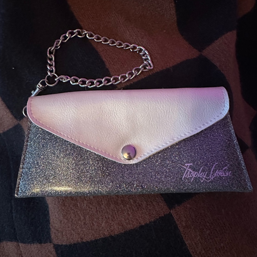 Trophy Queen Glitter Clutch